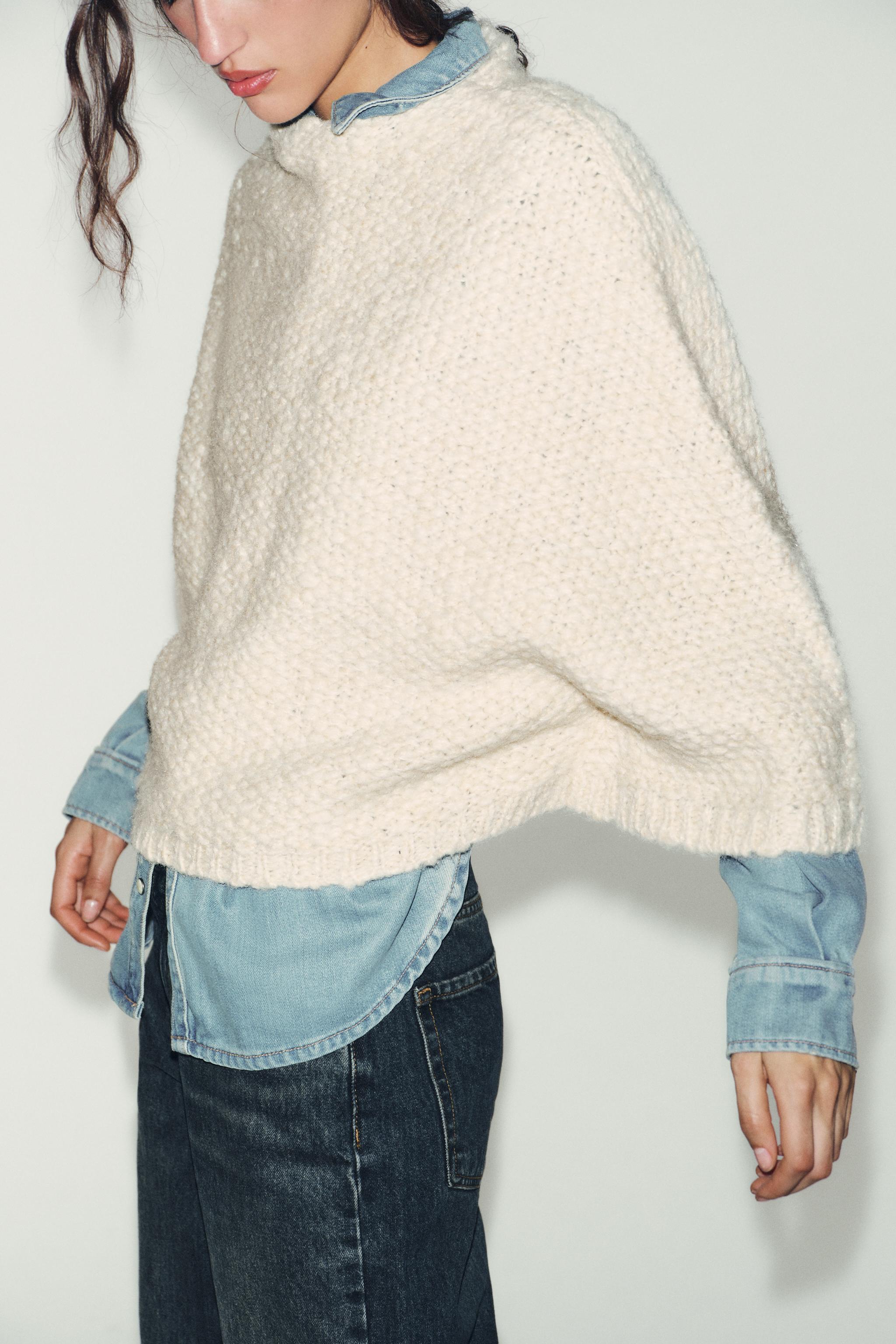 CHUNKY KNIT CAPE JUMPER