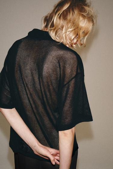 RUSTIC POLO SHIRT - Black by Zara