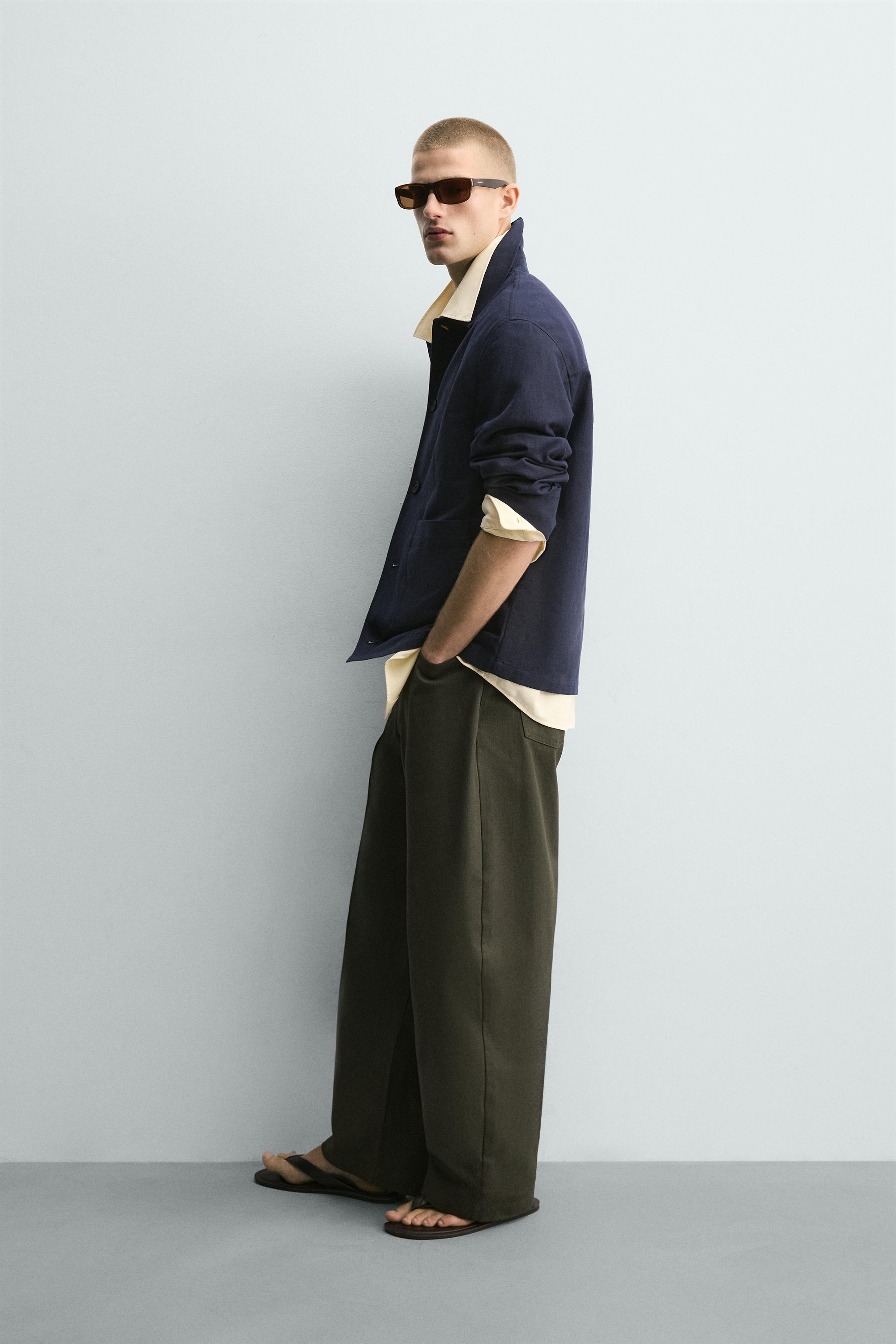 RELAXED FIT COTTON - LINEN OVERSHIRT