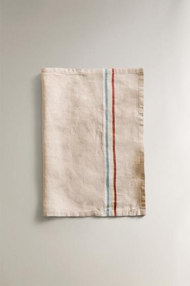 STRIPED LINEN PLACEMAT - Light beige by Zara - Image 1