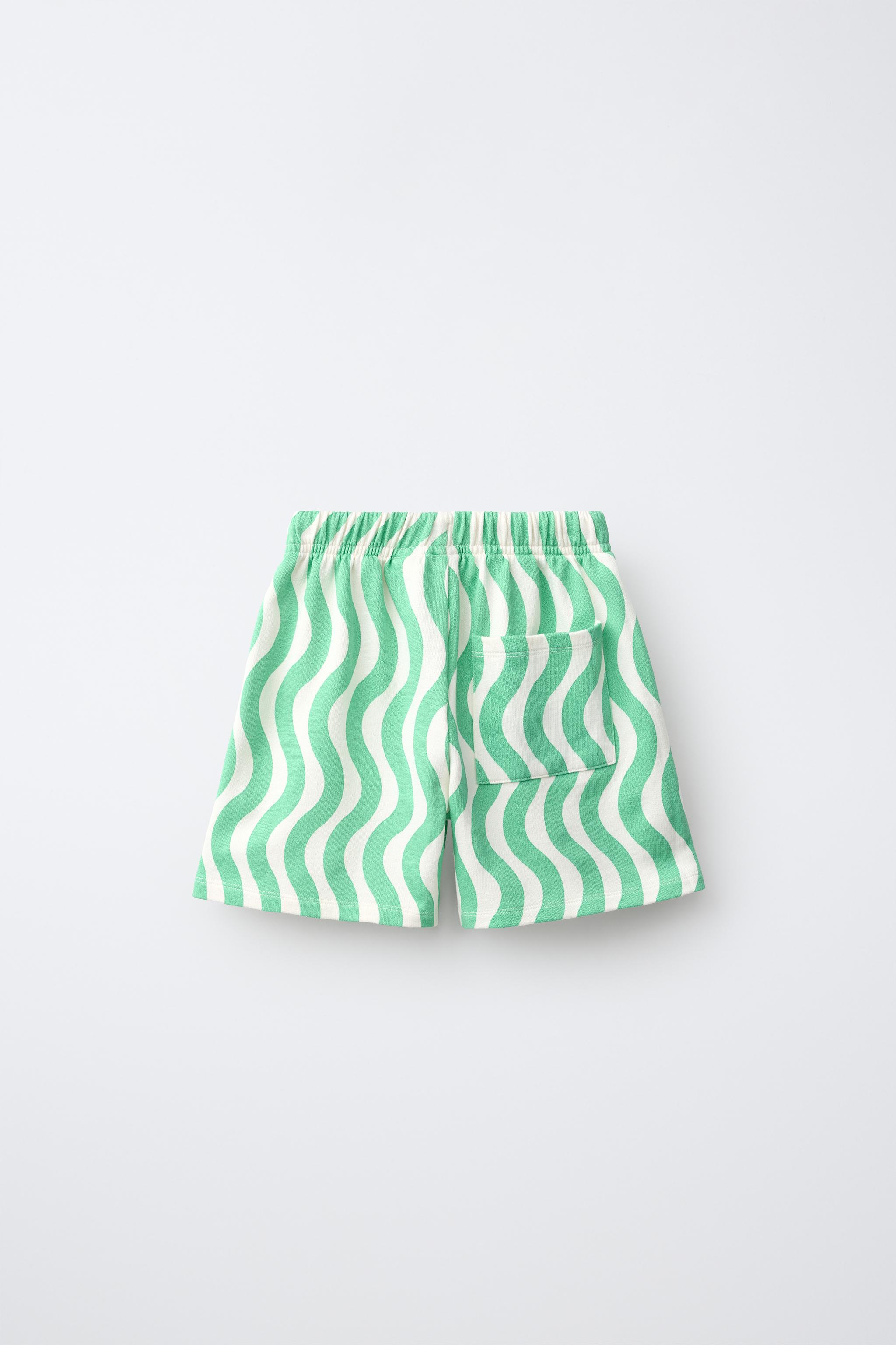 WAVY PRINT PLUSH SHORTS
