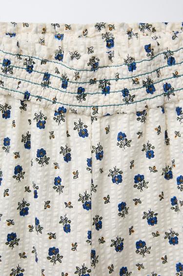 PANTALON IMPRIMÉ FLEURS - Écru de Zara - Image 2