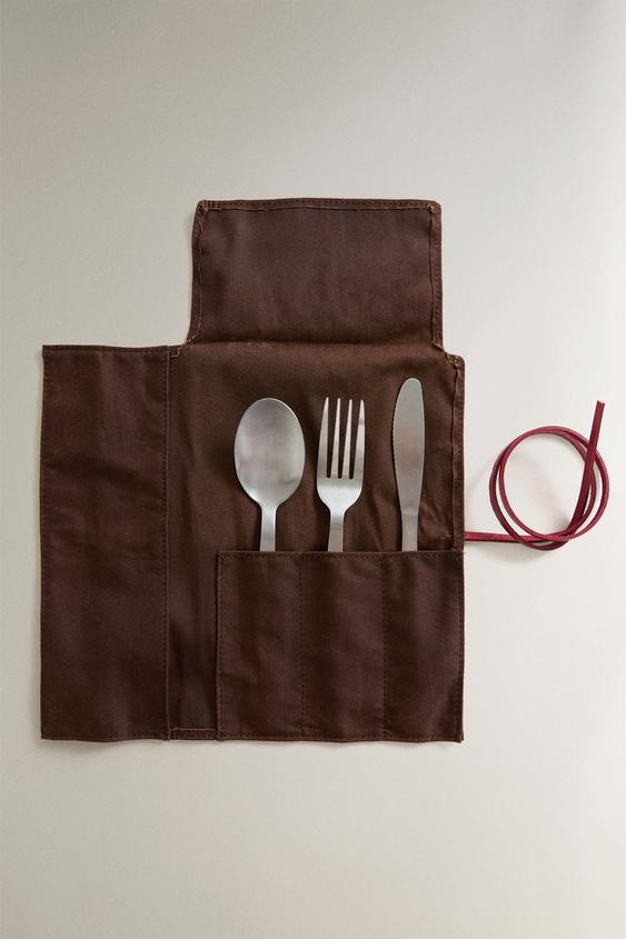 CAMPING CUTLERY SET - Brown by Zara - Image 0