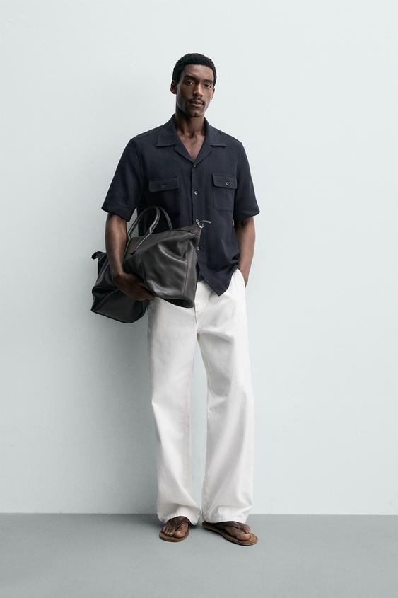 STRIPED JACQUARD POCKET SHIRT from Zara - $59.90