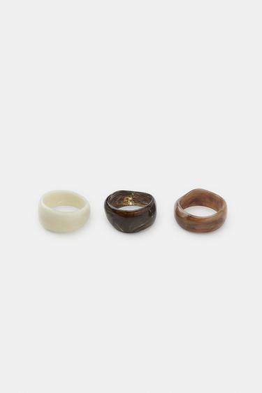 Zara THREE-PACK RESIN RIGID BRACELETS - Multicolored