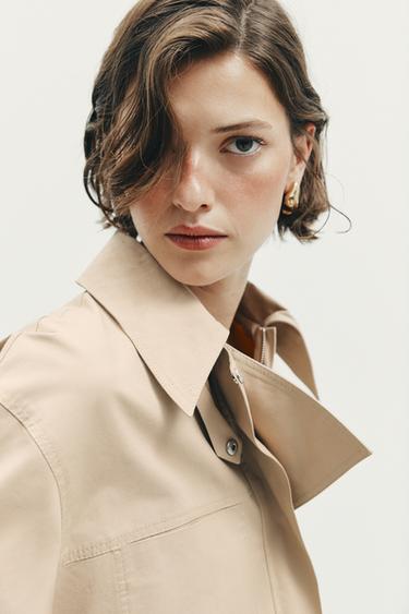 Zara MINI BELTED DRESS - Sand