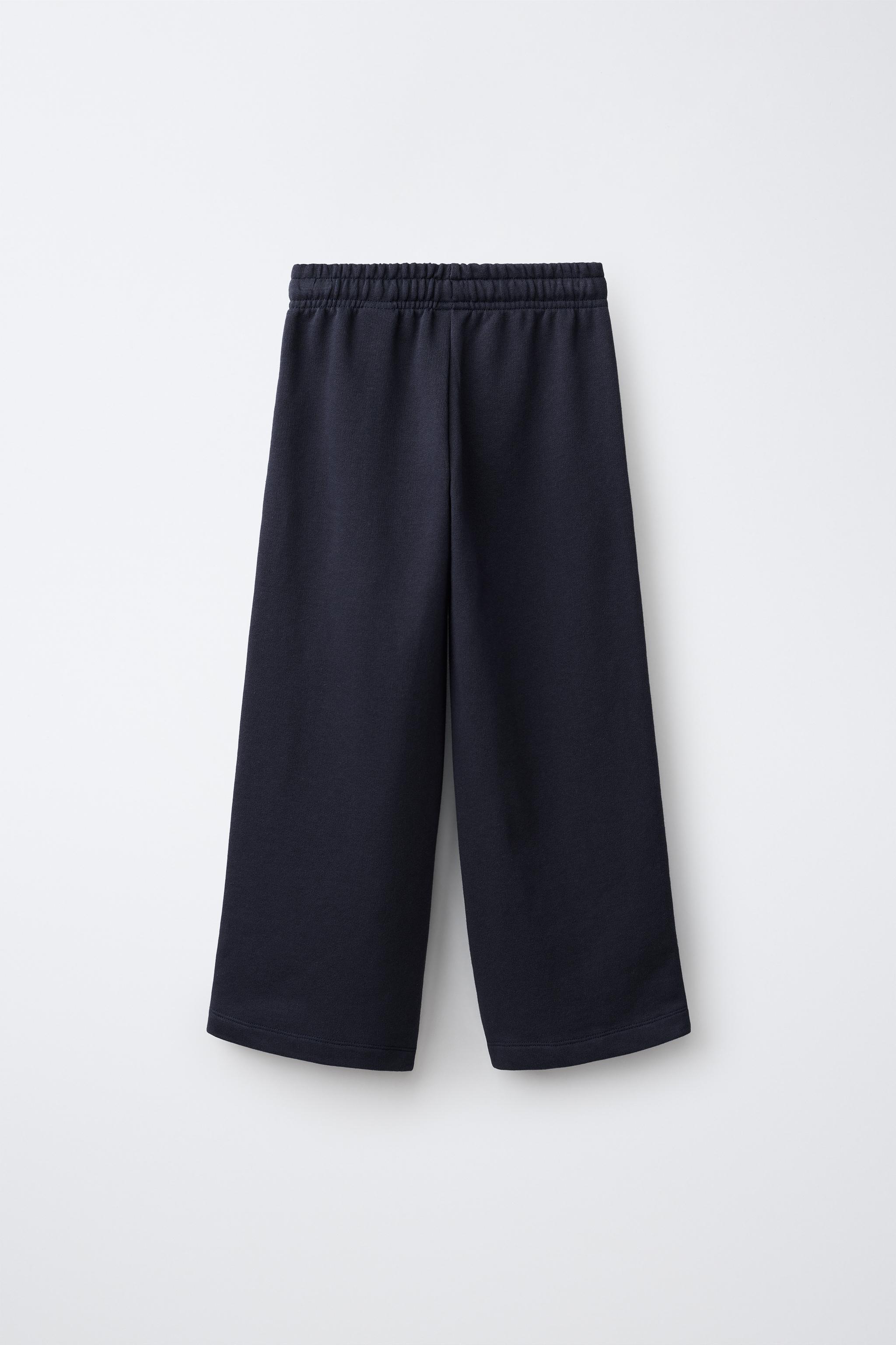 WIDE LEG JOGGERS — Navy blue