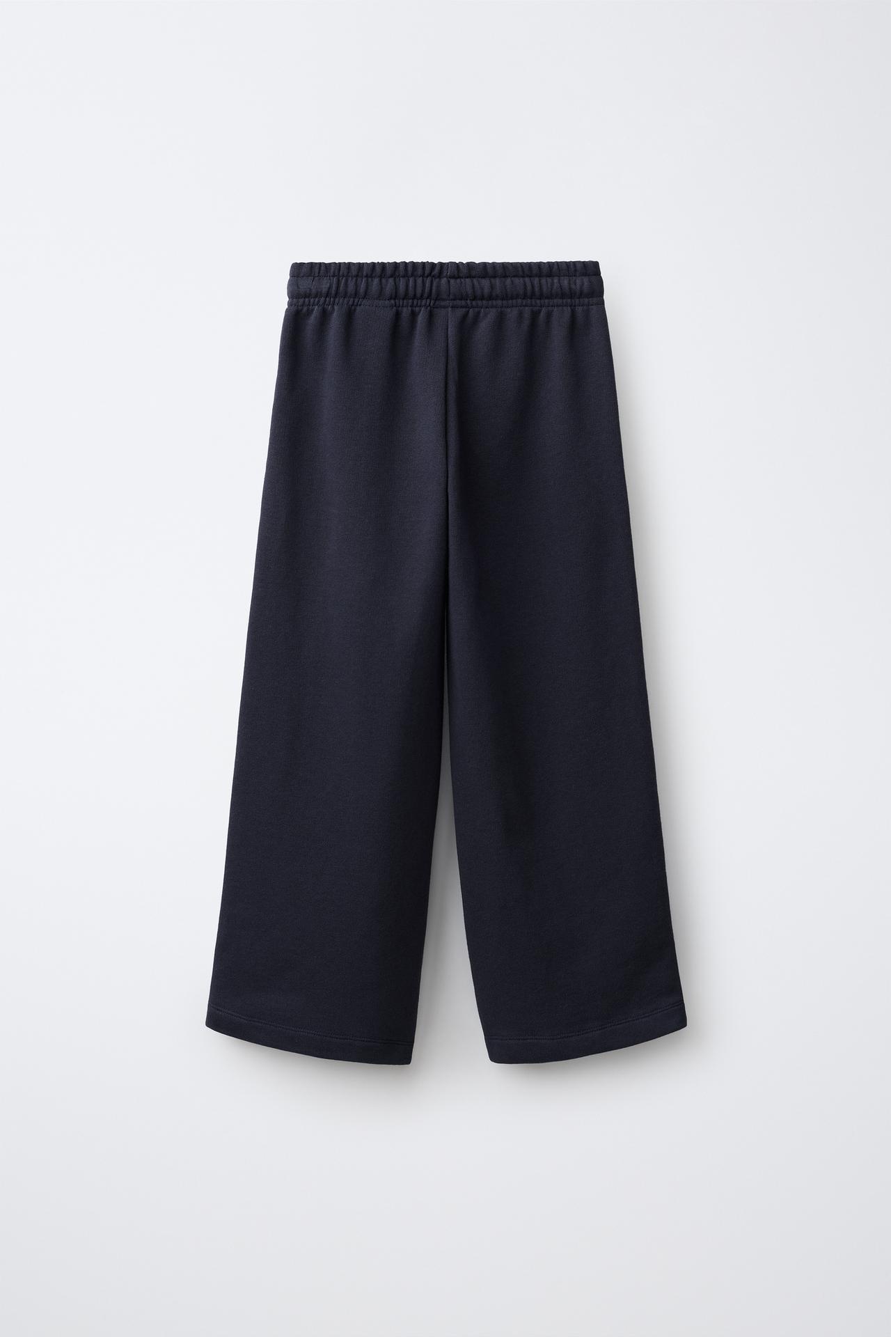 WIDE LEG JOGGERS — Navy blue