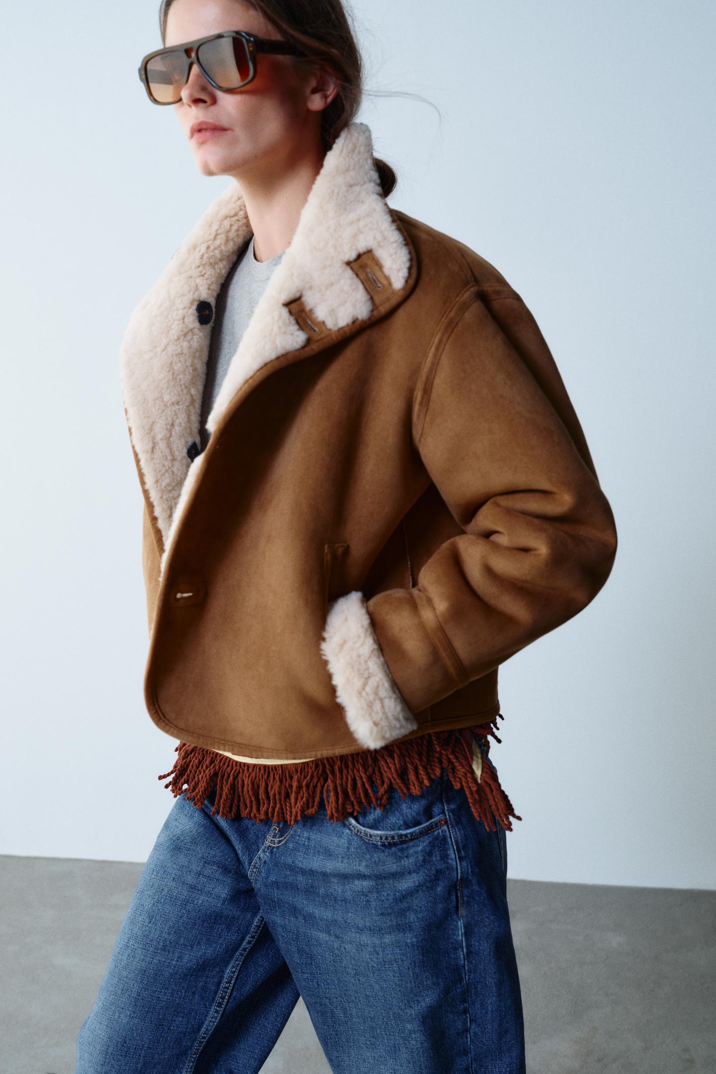 Женская куртка Zara Reversible Double-Faced, цвет: Экрю — фото 5