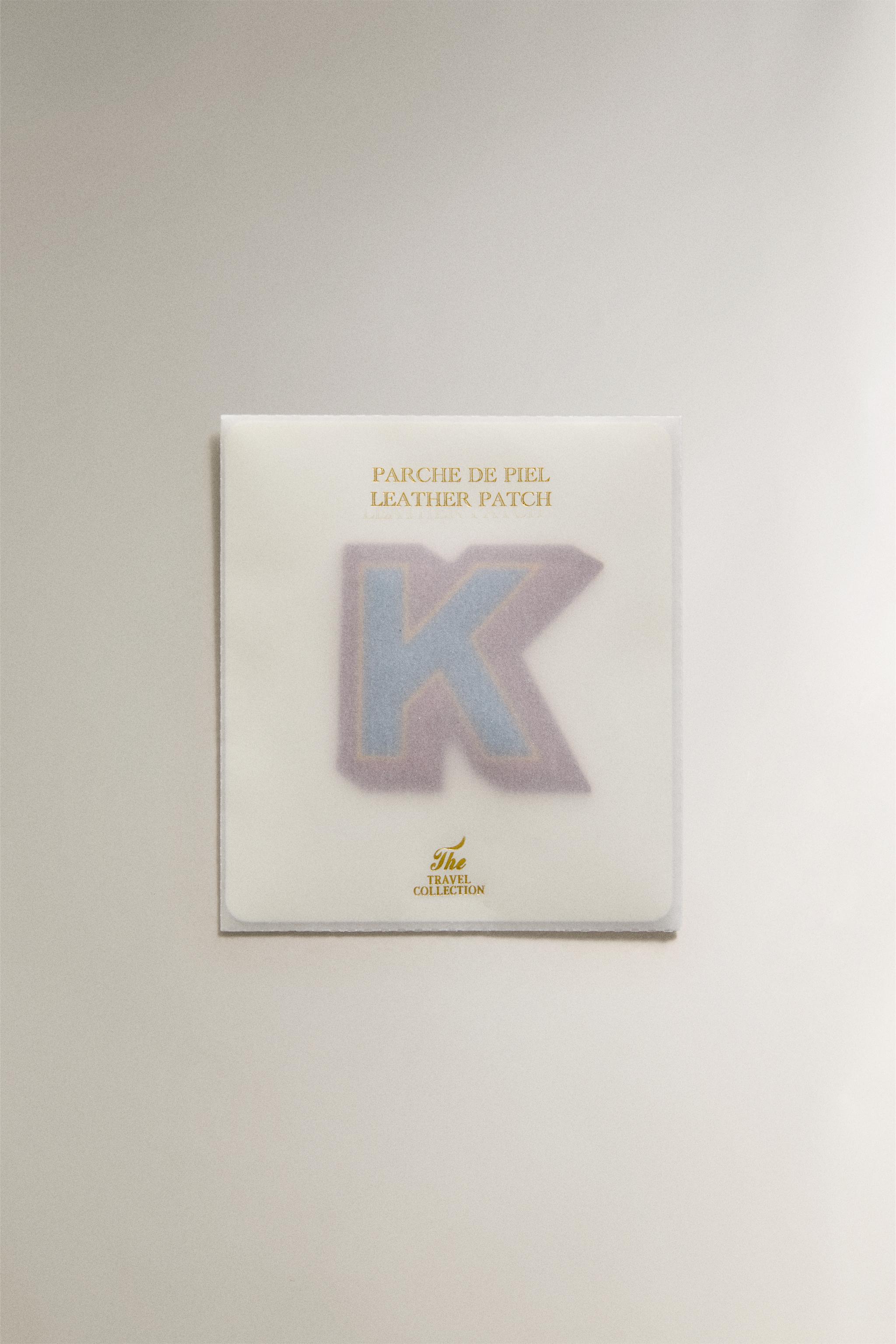 LEATHER LETTER K PATCH