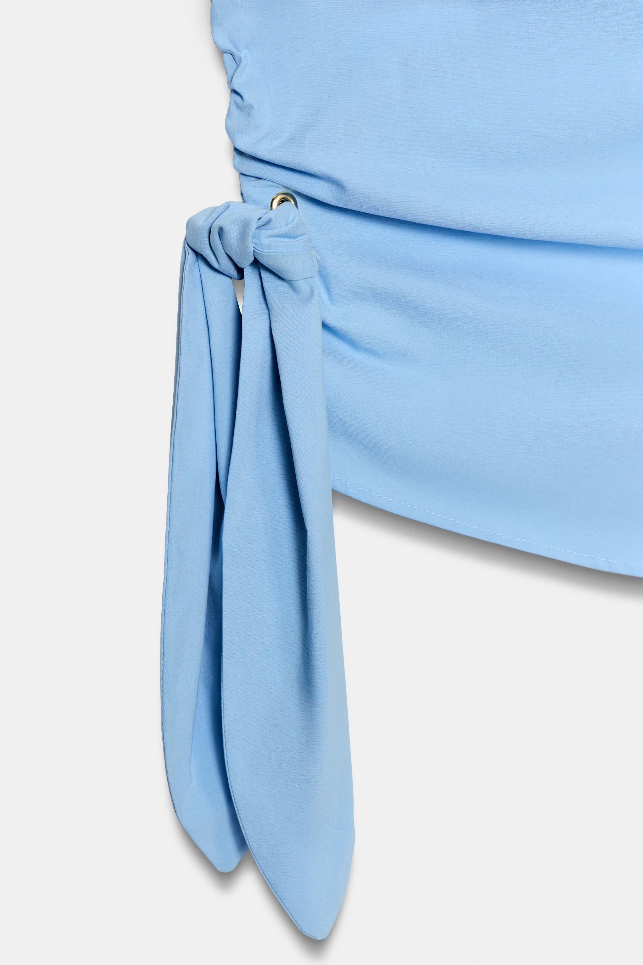 KNOTTED POPLIN TOP