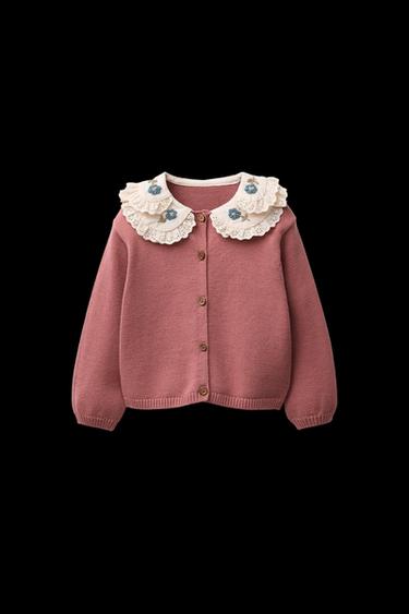 CHAQUETA PUNTO DOBLE CUELLO - Rosa medio de Zara - Imagen 0