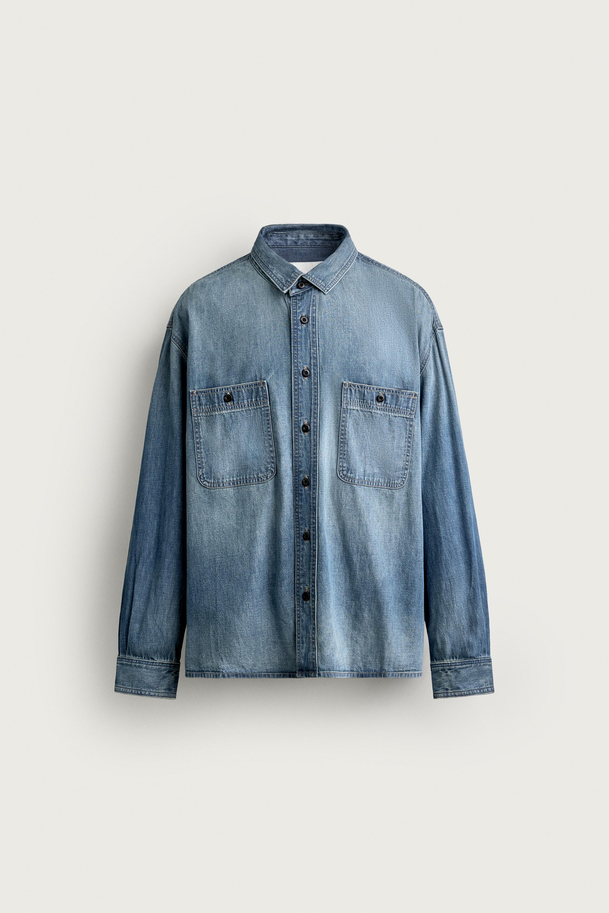 WASHED LIGHTWEIGHT DENIM SHIRT