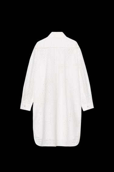 ZW COLLECTION DRESS WITH CUTWORK EMBROIDERY - White by Zara