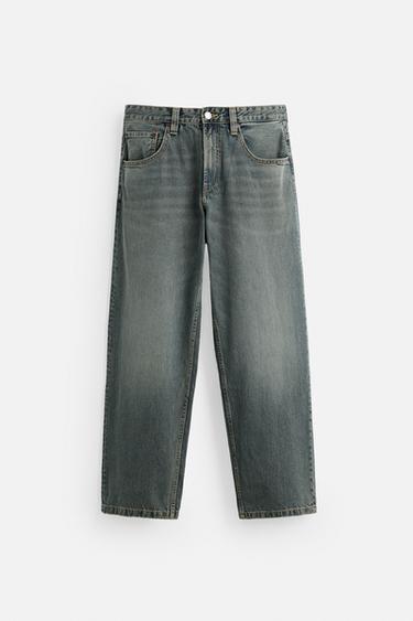 BAGGY FIT JEANS - Blue / Green by Zara