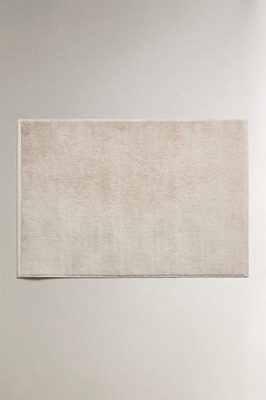 BAWEŁNIANY DYWANIK ŁAZIENKOWY Z RYŻOWYM ŚCIEGIEM - Beżowy Zara