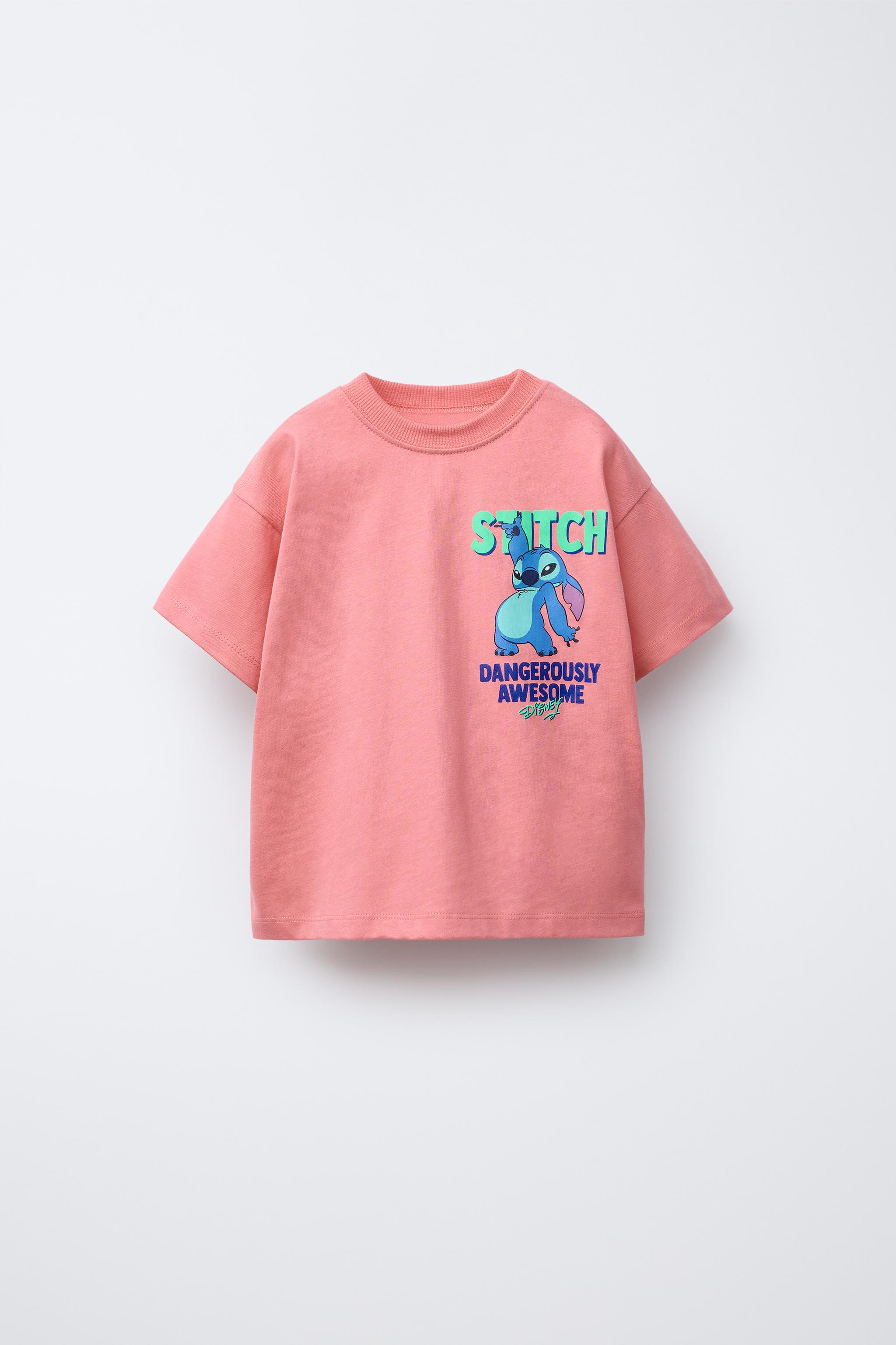 LILO & STITCH © DISNEY プリントTシャツ - ピンク | ZARA Japan