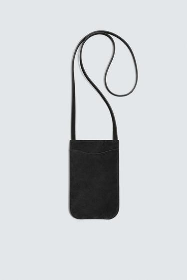 BANDOLERA PIEL - Negro de Zara
