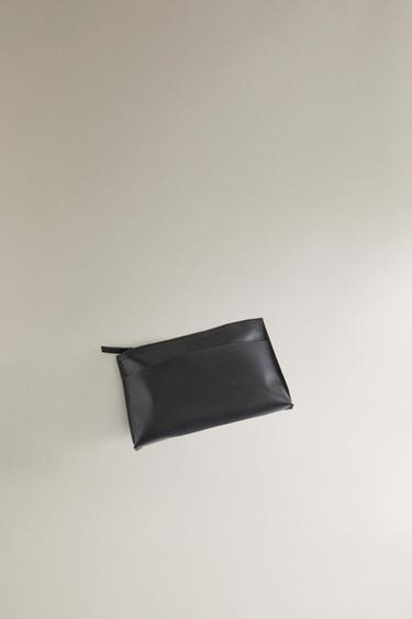 LEATHER CLUTCH WASH BAG - Black by Zara - Image 2