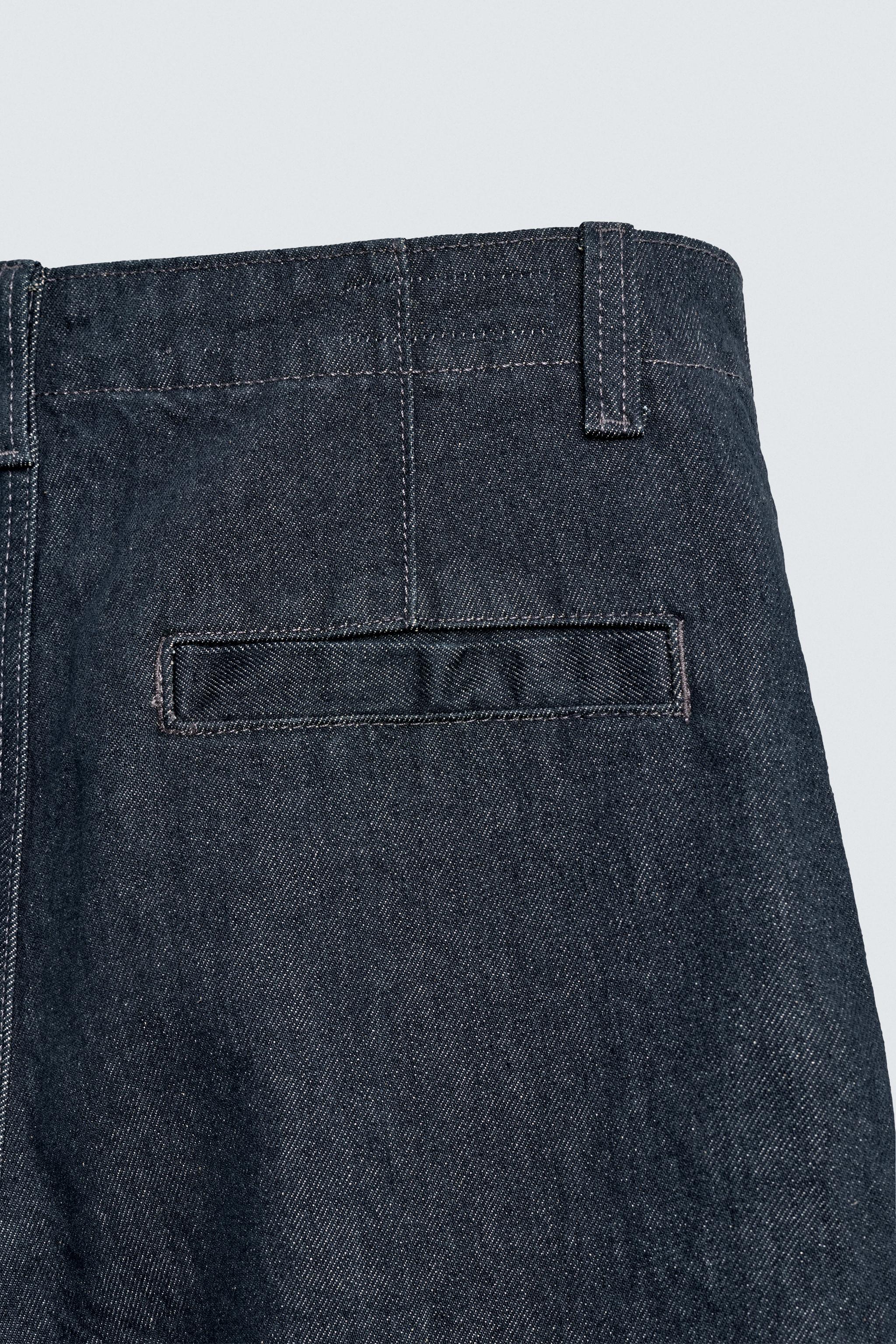 RELAXED FIT DENIM JORTS