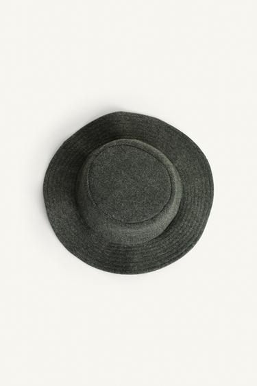 HERRINGBONE HAT WITH WOOL LIMITED EDITION - mid khaki by Zara - Image 4