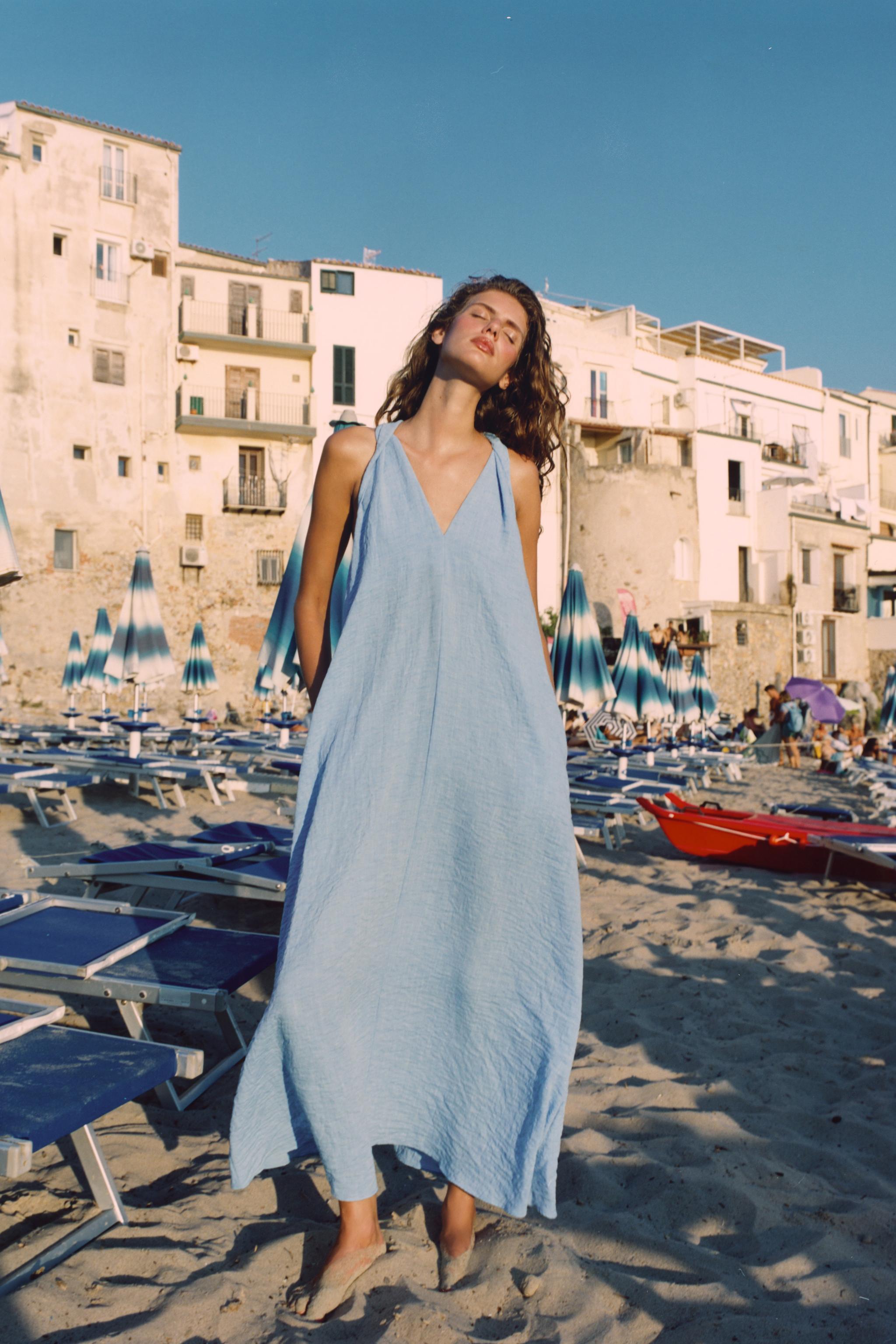 TWISTED SHOULDER LONG DRESS
