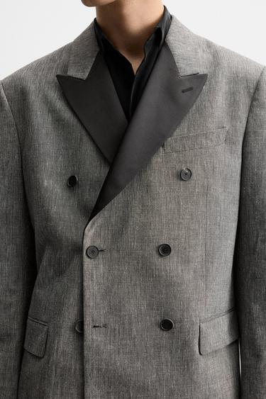 LIMITED EDITION TEXTURED SUIT BLAZER - Grey by Zara - Image 4