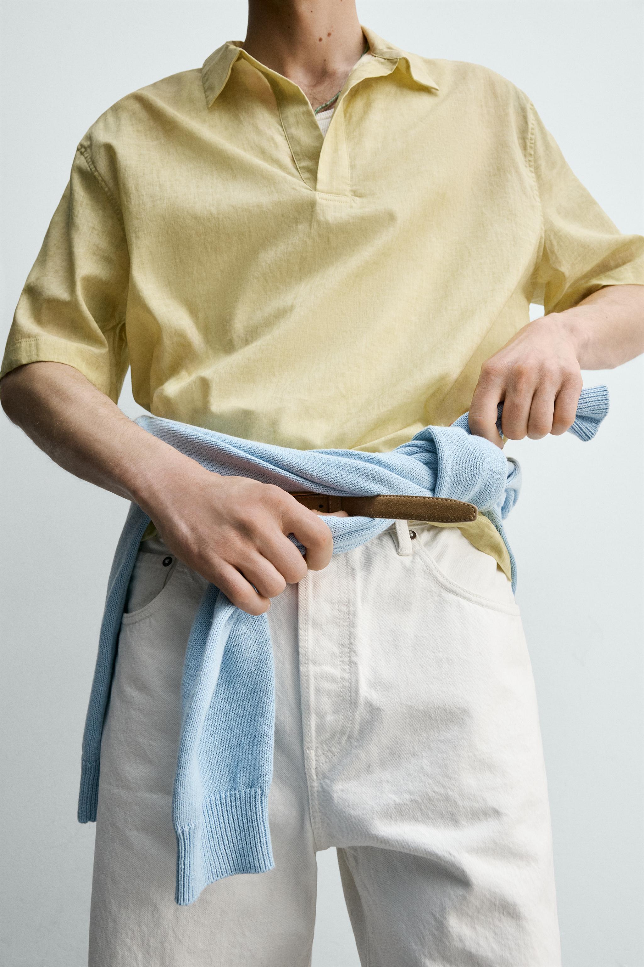 SEMI-SHEER BOXY FIT POLO SHIRT