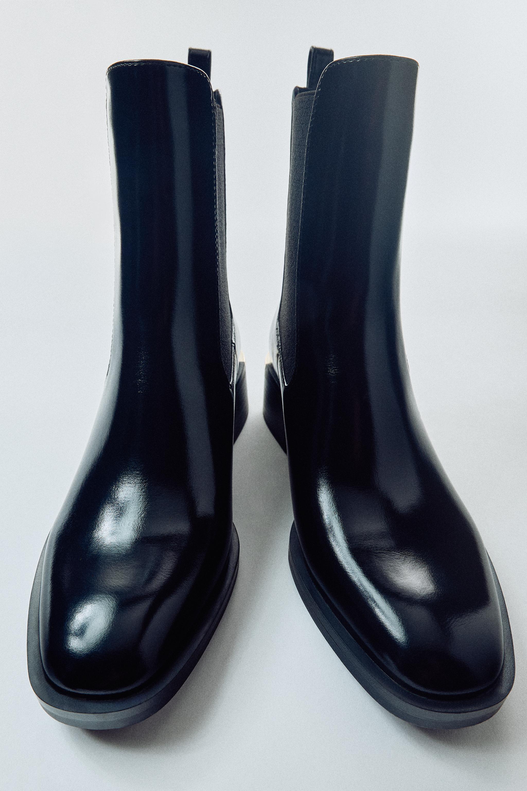 HEELED ANKLE BOOTS WITH METAL DETAIL