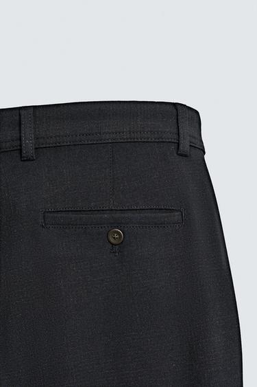 PANTALON À TEXTURE CONFORT - Bleu pétrole de Zara - Image 8