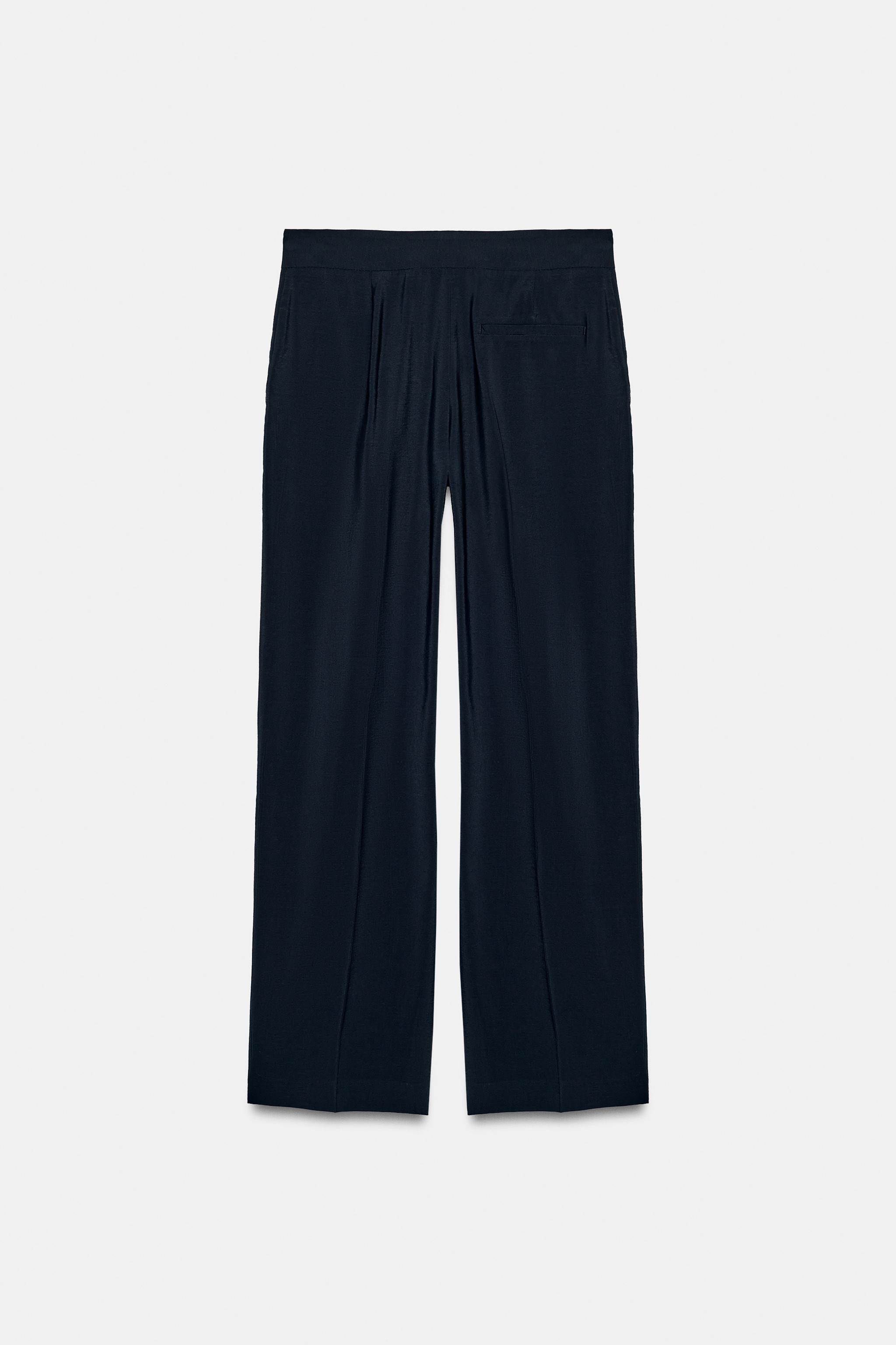 Zara Yüksek Bel Düz Kesim Pantolon görsel 6