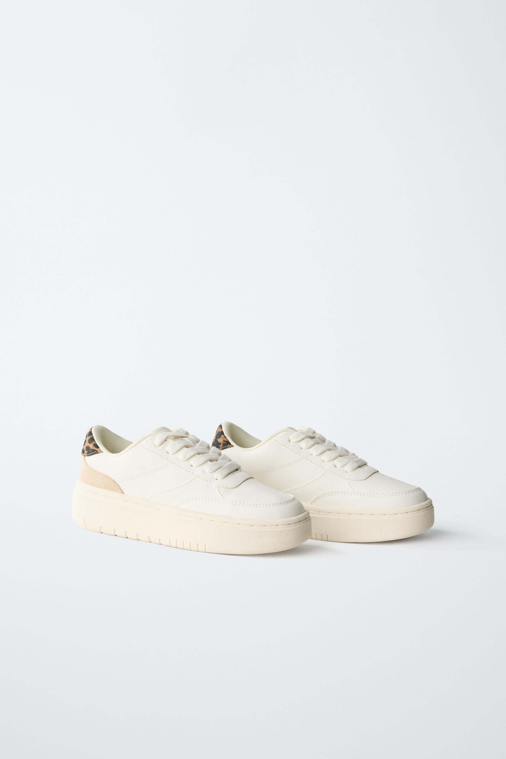 Zara Zapatillas Blancas Tenis De Plataforma Zara Zapatillas
