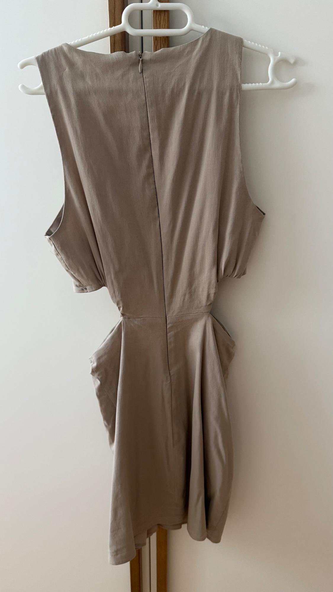 LINEN BLEND DRESS WITH CUT-OUT DETAIL - Image 2