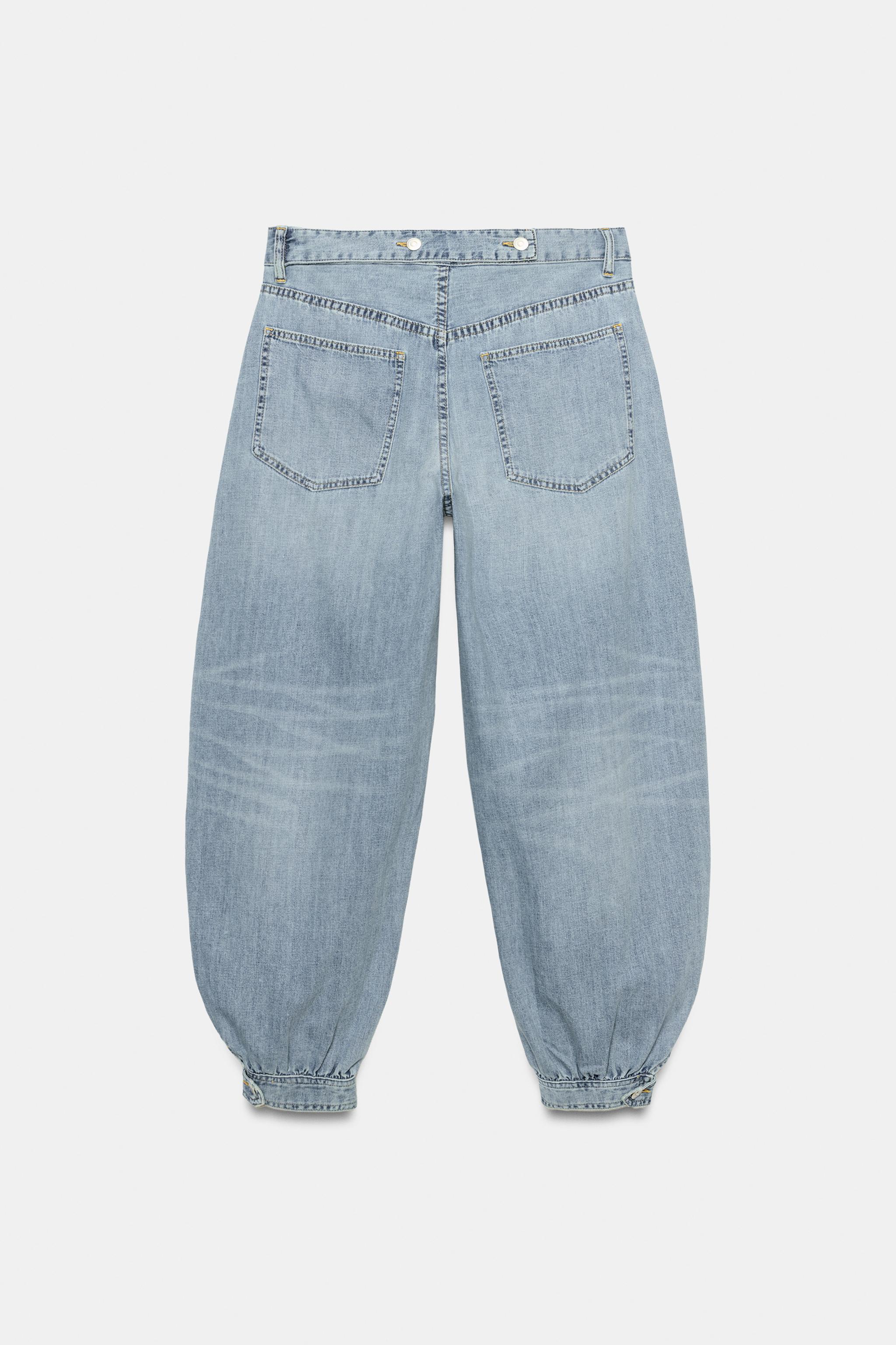 Zara Trf Orta Bel Balon Paça Jean görsel 8
