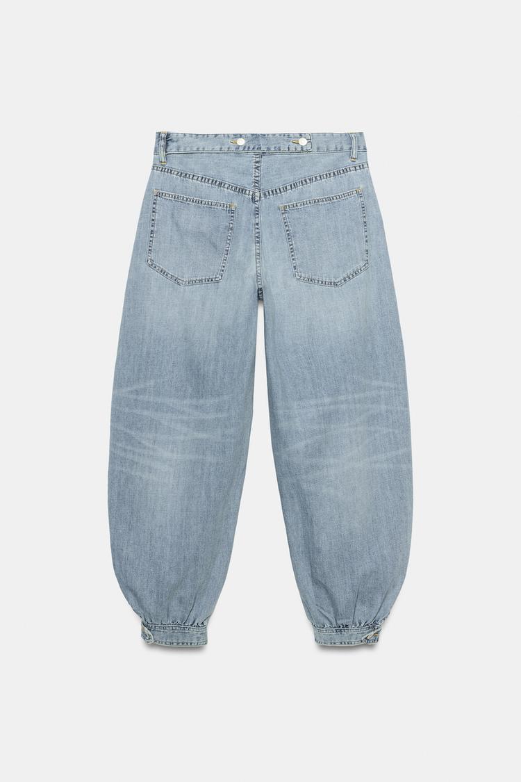 Jeans globo de tiro medio TRF 8