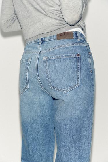 Z.05 RIGID HIGH-WAIST MOM JEANS - Mid-blue by Zara