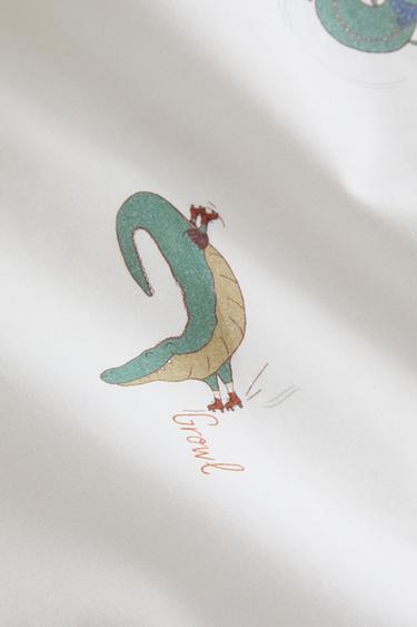 CHILDREN'S CROCODILE FLAT SHEET - Greenish by Zara - Image 4