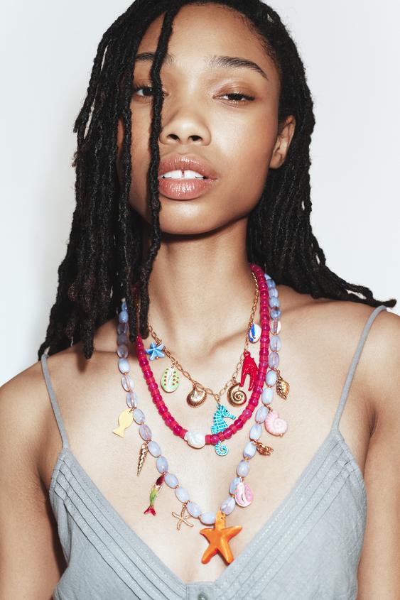 PACK OF 3 MARINE CHARM NECKLACES from Zara - $49.90