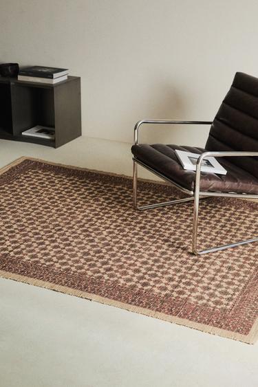 PRINTED JUTE RUG - Reddish by Zara
