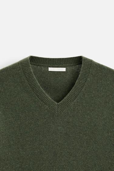 WOOL BLEND SWEATER - Green-dry by Zara - Image 7