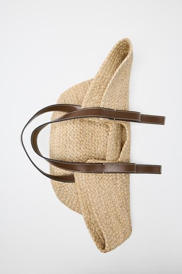 SAC SHOPPER TRESSÉ - Marron foncé de Zara - Image 6