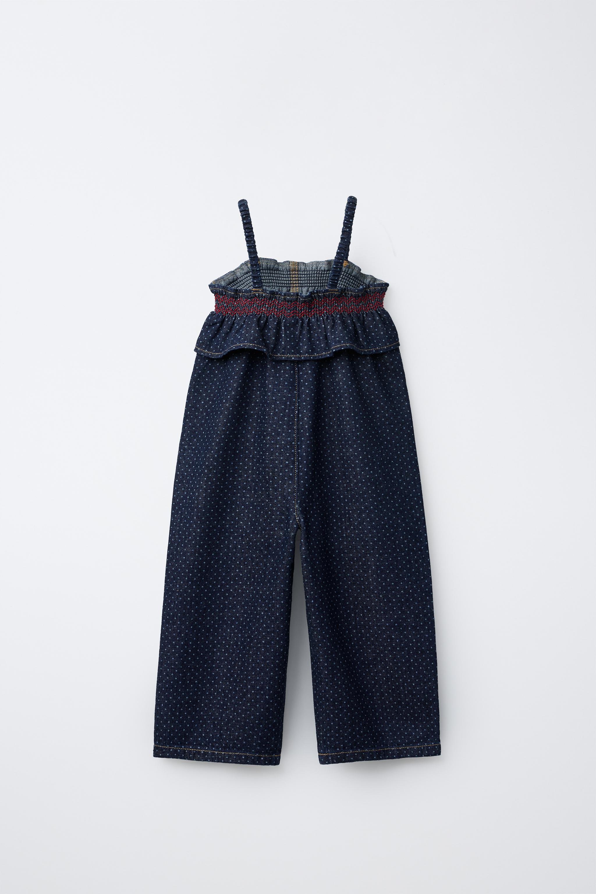 LONG POLKA DOT OVERALLS