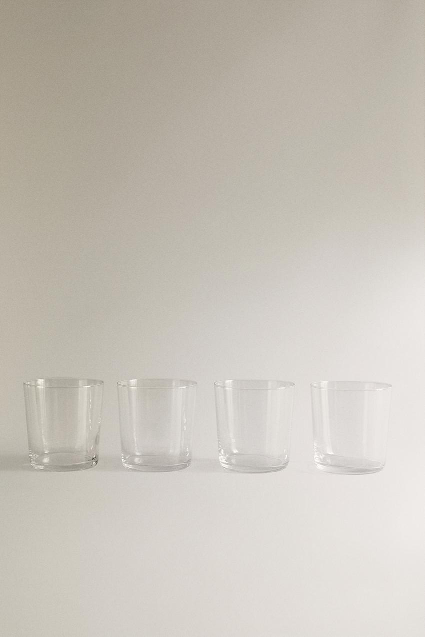 PACK HOHE GLÄSER AUS GLAS (4ER-PACK) - Transparent