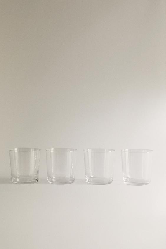 LOT VERRES RECYCLABLES HAUTS (LOT DE 4) - Transparent de Zara - Image 0
