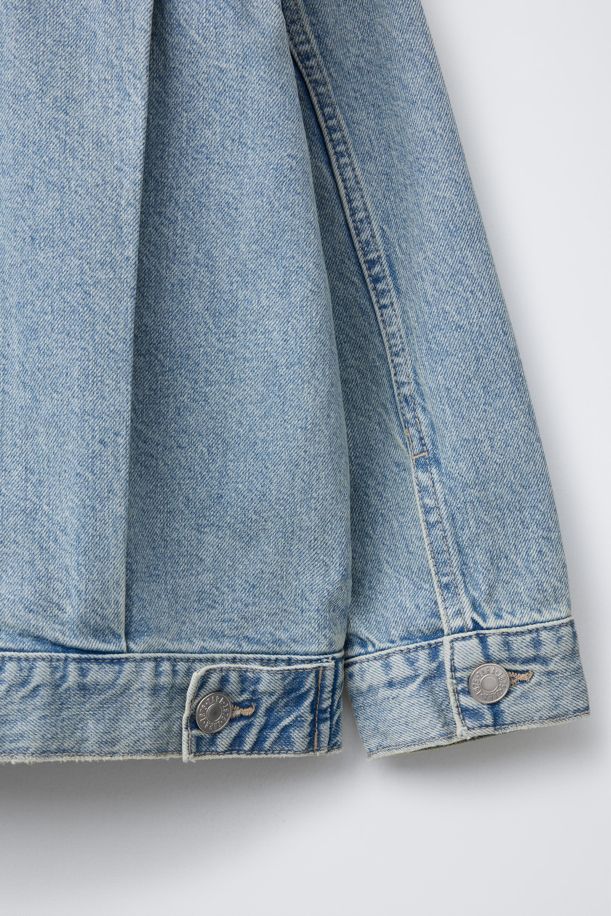 DISTRESSED DENIM JACKET - Mid-blue | ZARA United States