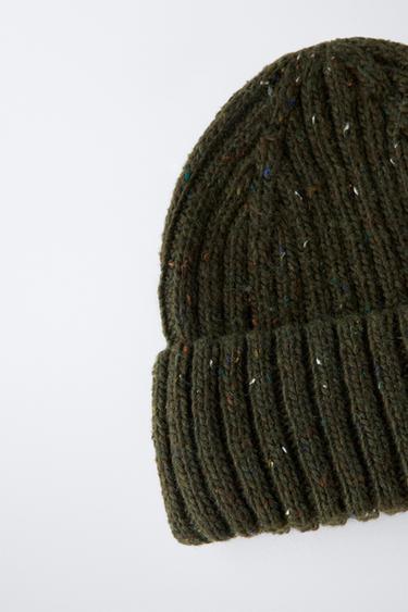 3-14 ANS/ BONNET EN MAILLE AVEC LAINE - Vert de Zara - Image 2