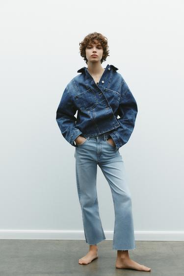 TRF OVERSKJORTE I DENIM - blå fra Zara