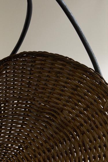 PANIER FLEURS ROTIN ET BAMBOU - Marron foncé de Zara - Image 1