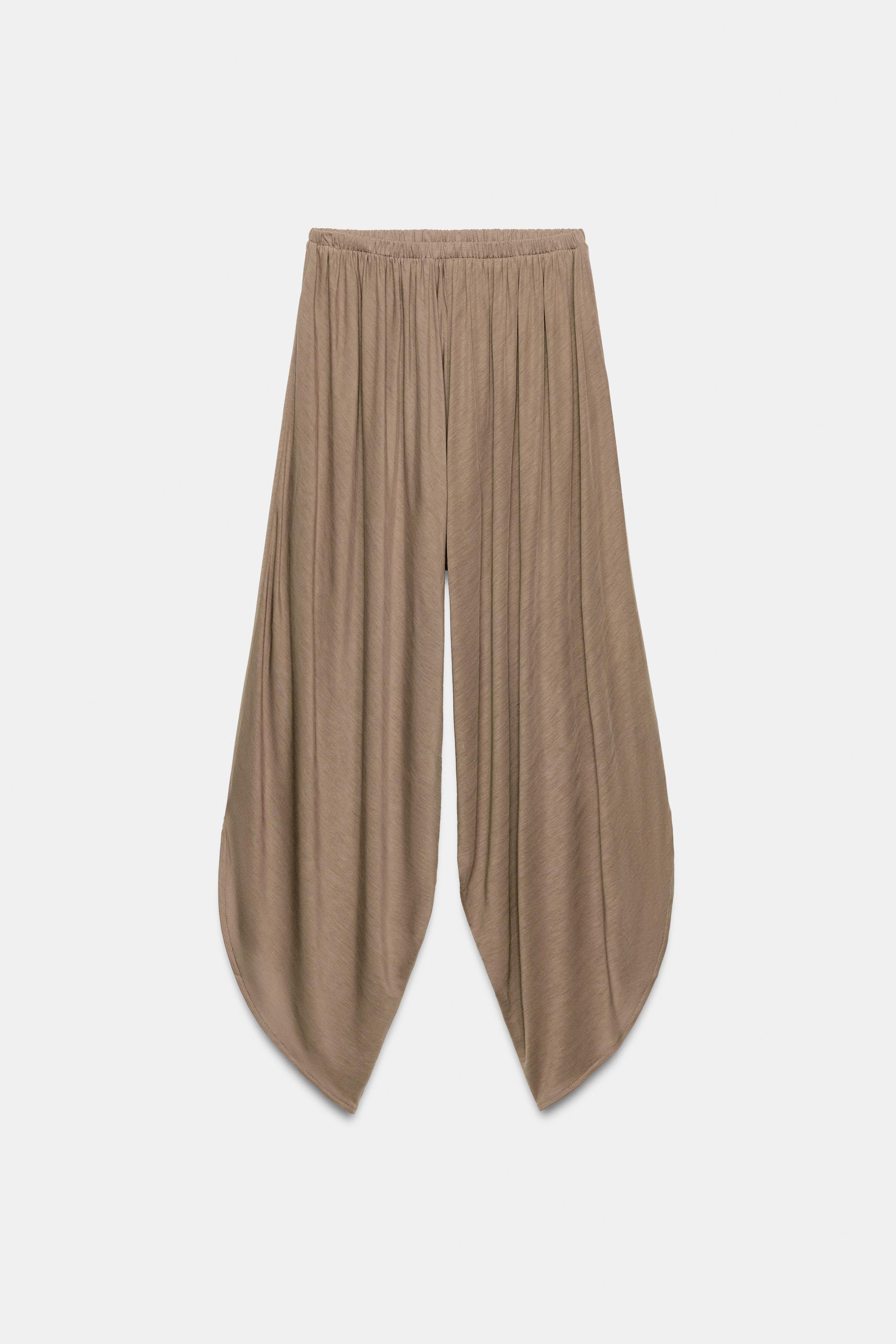 Женские брюки Zara FLOWY BAGGY PANTS — фото 5