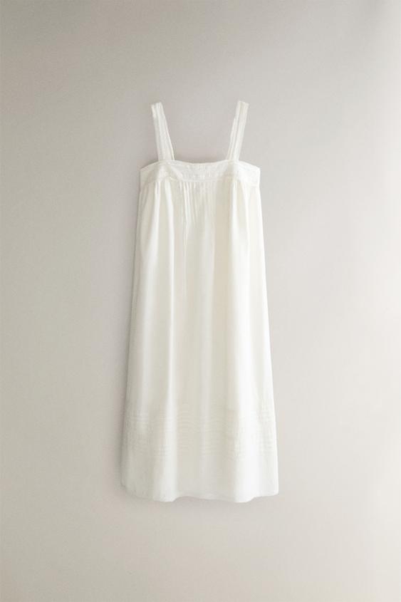 CAMISOLA DE ALÇAS COM RENDA E ENTREMEIOS - Marfim da Zara - Imagem 0